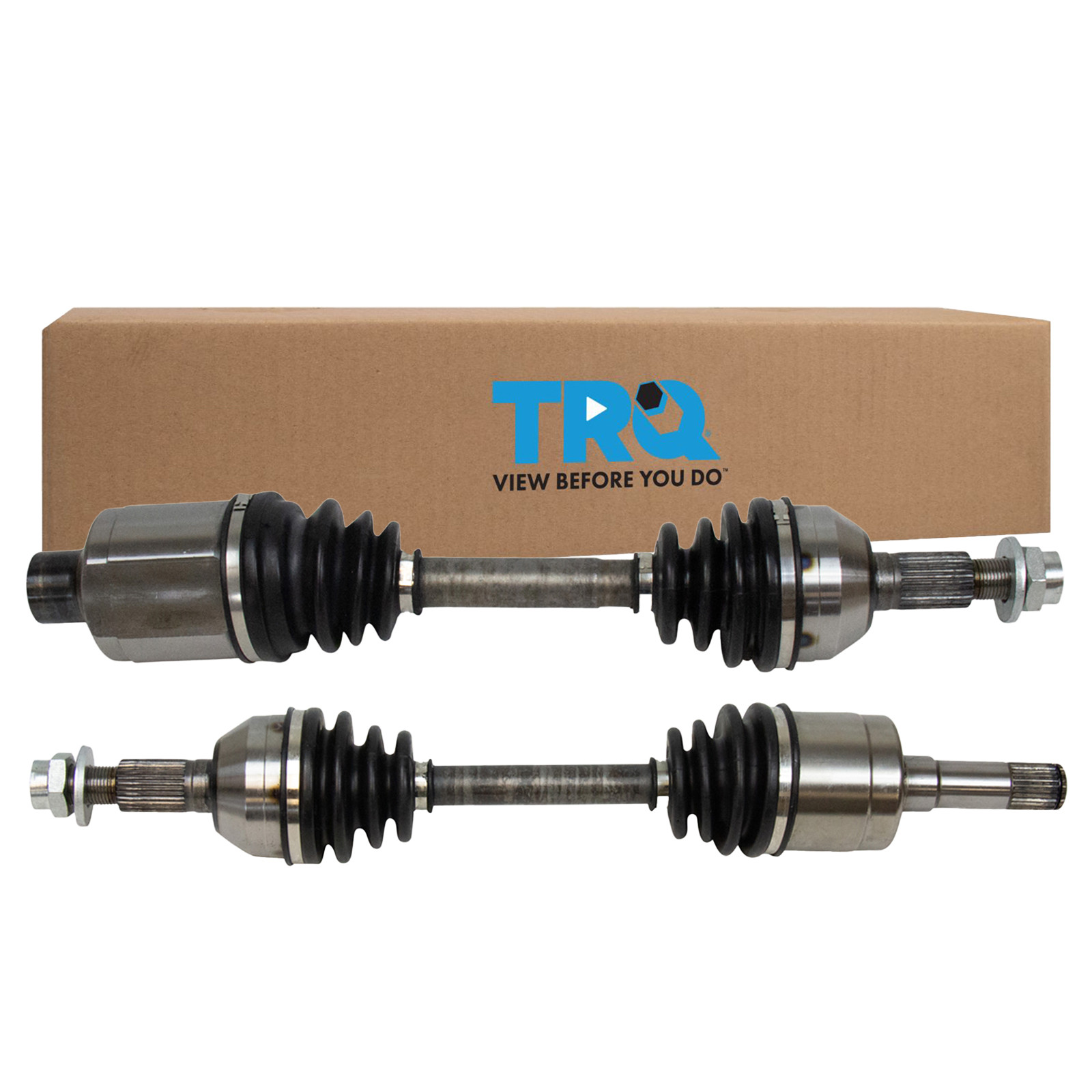 TRQ Front Driver and Passenger Side CV Axle Assembly Set 2 Piece Compatible with 08-10 Saturn Vue V6 3.5L 08-10 Vue V6 3.6L 08-09 Chevrolet Equinox 2008 Pontiac Torrent GXP AWD 2009 Torrent GXP FWD