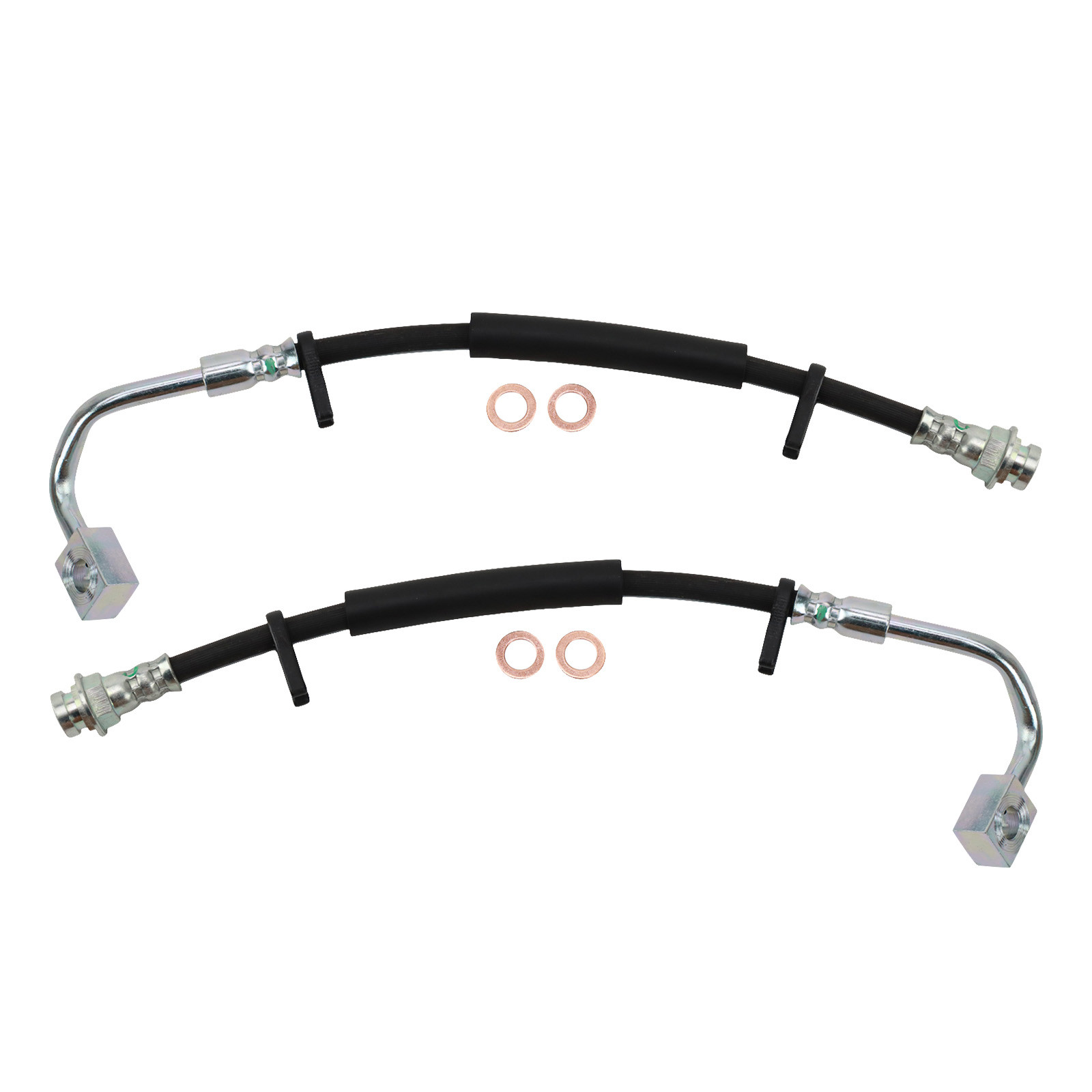 TRQ Rear Brake Hose Set Compatible with 2011-2016 Chrysler Town Country Dodge Grand Caravan 2012-2015 Ram C/V 2011-2014 Volkswagen Routan