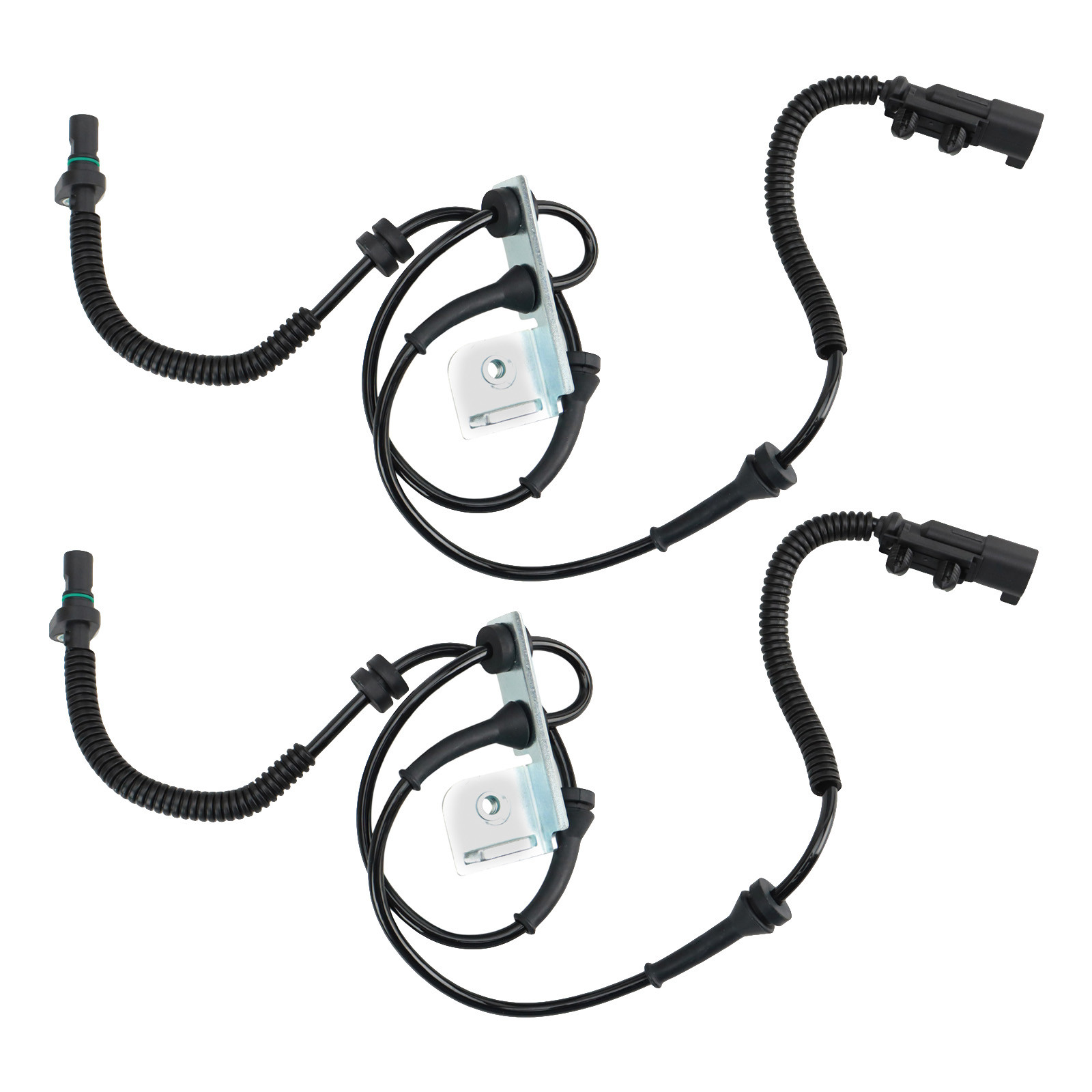 TRQ Front ABS Wheel Speed Sensor Set Compatible with 2012-2016 Chrysler Town & Country 2012-2020 Dodge Grand Caravan 2012-2015 Ram C/V