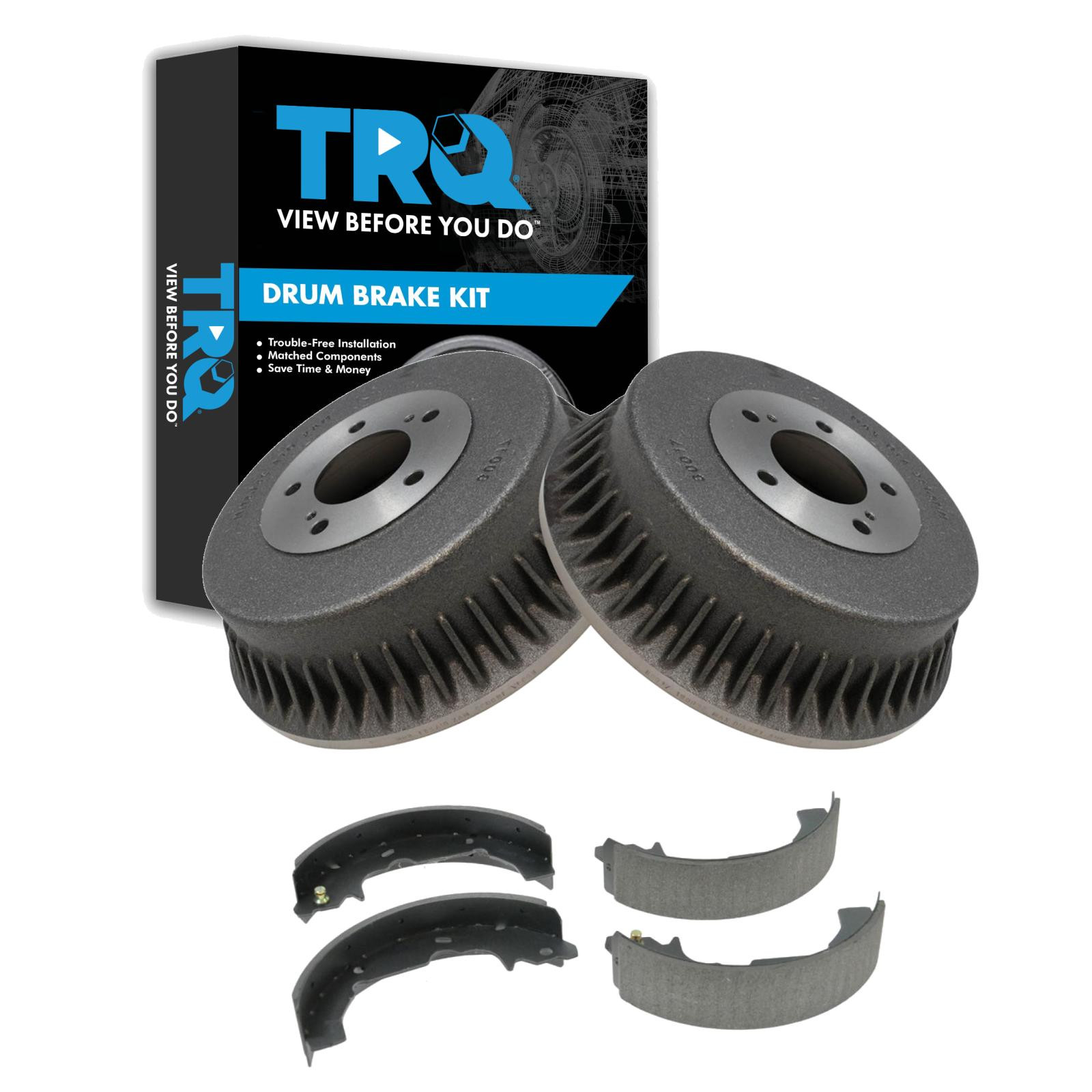 TRQ Rear Brake Shoe and Drum Kit Set 5 Stud Compatible with 93-02 Villager Quest