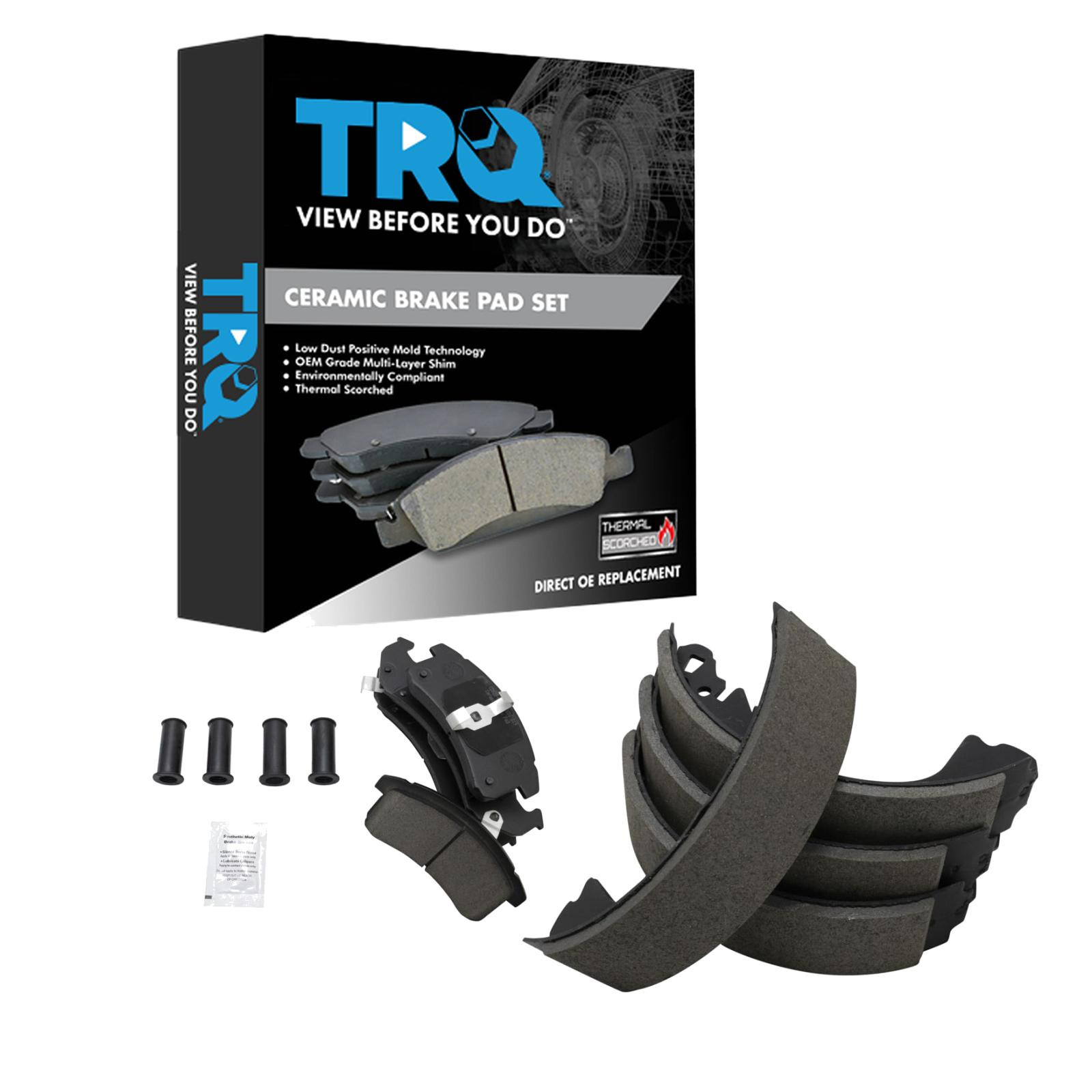 TRQ Brake Pads Ceramic Compatible with 94-99 Buick 94-96 Chevrolet Oldsmobile Pontiac