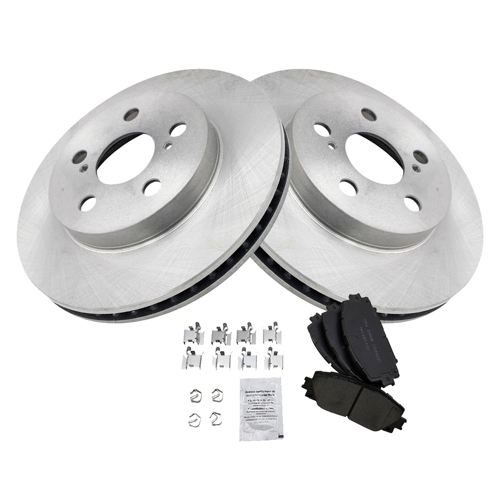 thumbnail image 2 of Detroit Axle Front Brake Kit For Toyota Prius Prime AWD-e Corolla – 10.04" Rotors + Ceramic Pads, Hardware Included 2 of 5