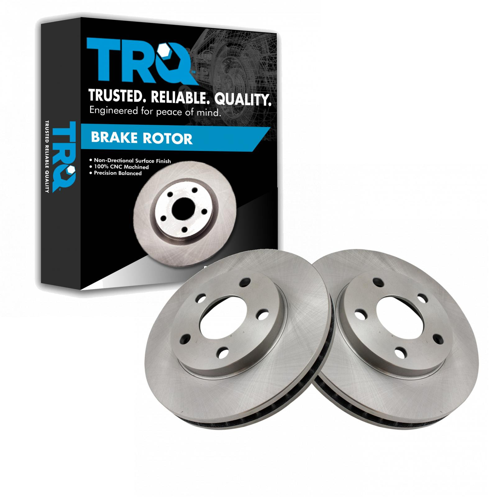 TRQ Front Brake Rotor Set Vented Compatible with 1993-1997 Chevrolet Camaro 1992-1997 Buick LeSabre 1991-1996 Cadillac DeVille 1993-1997 Pontiac Firebird 1991-1996 Oldsmobile 98