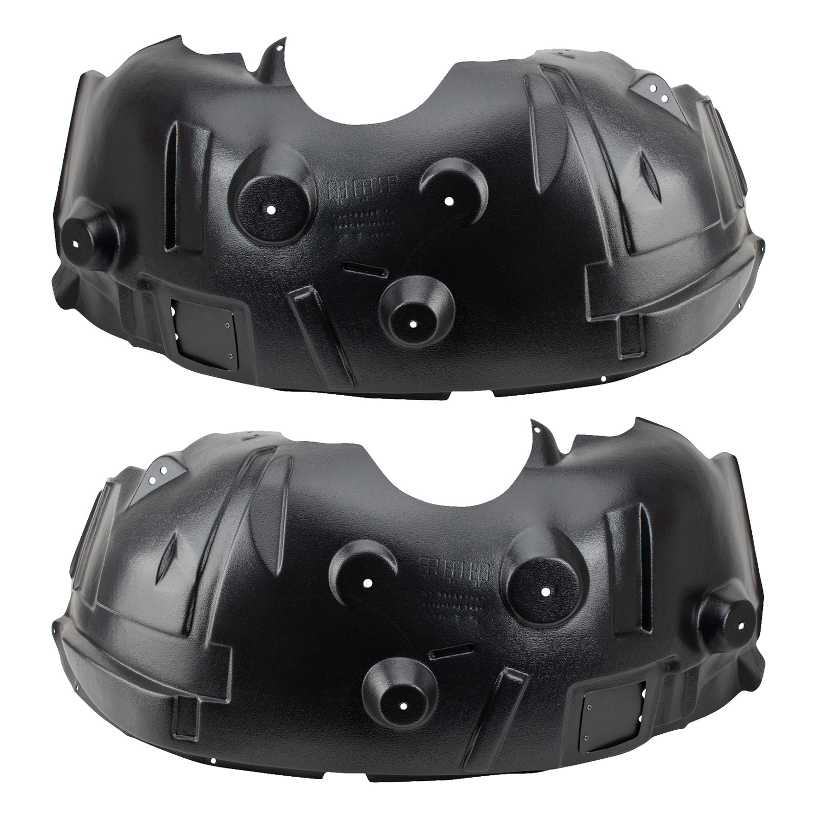 TRQ Front Driver & Passenger Side Inner Fender Liner Set Compatible with 2010-2012 Dodge Ram 2500 3500 Truck with AWD