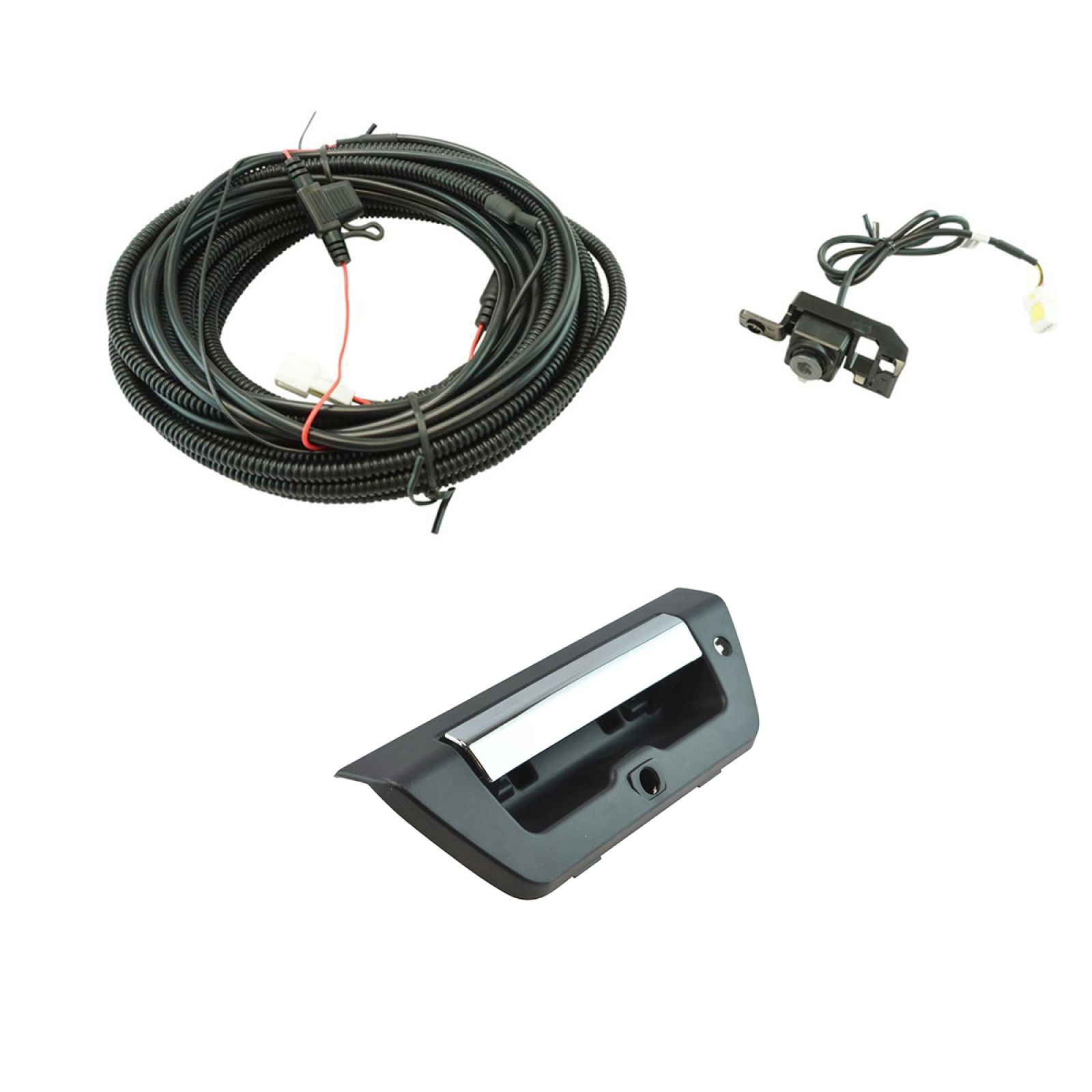 TRQ Rear View Camera Kit Chrome & Black Compatible with 2015-2016 Ford F-150