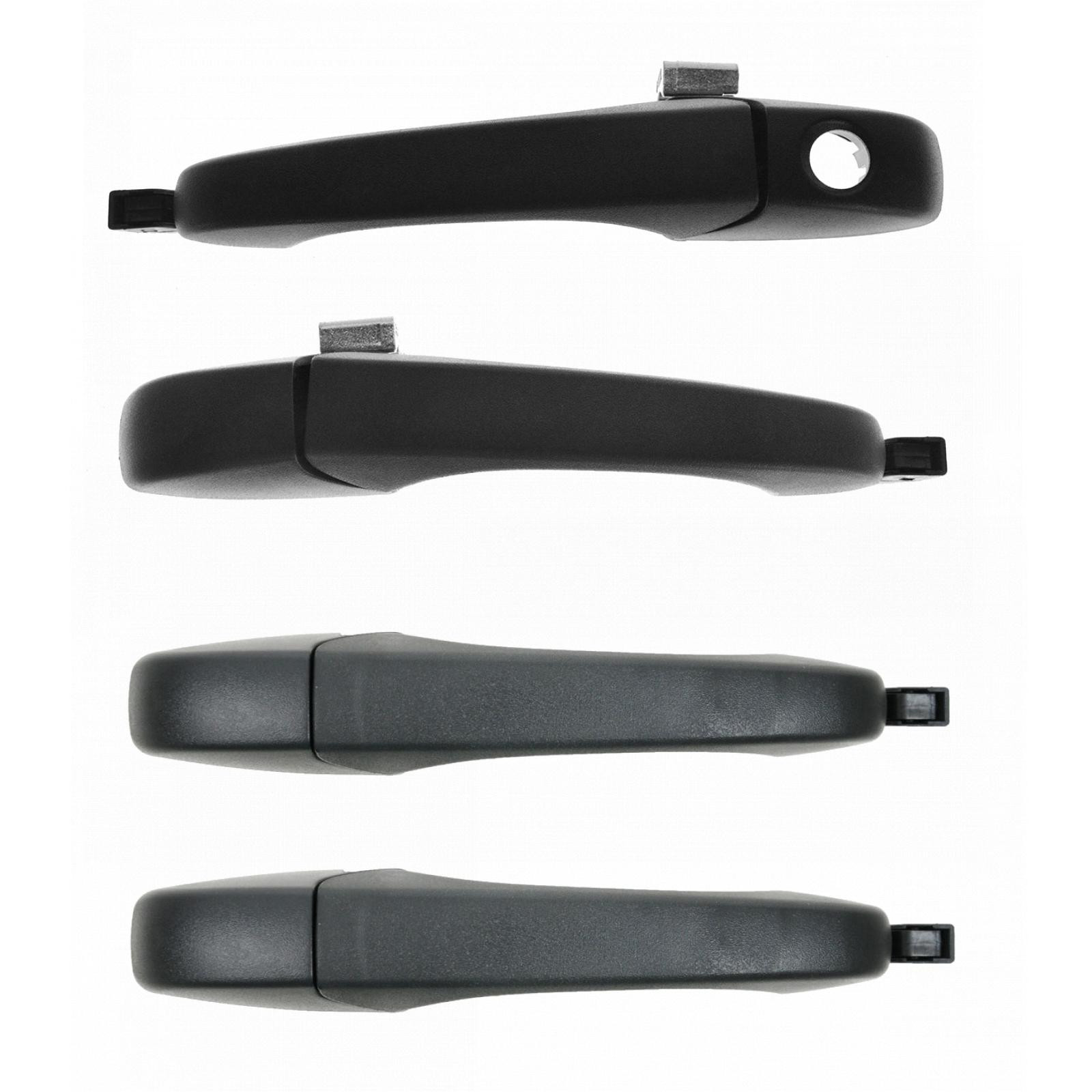 TRQ Front and Rear Exterior Door Handle Set Compatible with 2008-2016 Chrysler Town & Country 2008-2018 Dodge Grand Caravan