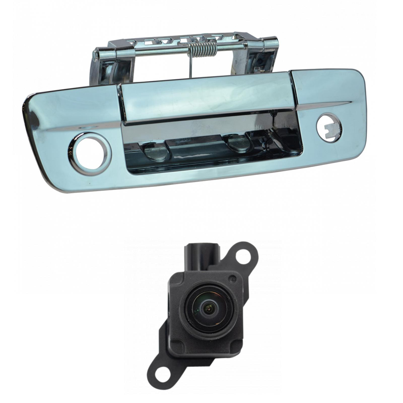 TRQ Rear View Camera Kit Set Chrome for Ram Pickup Truck New