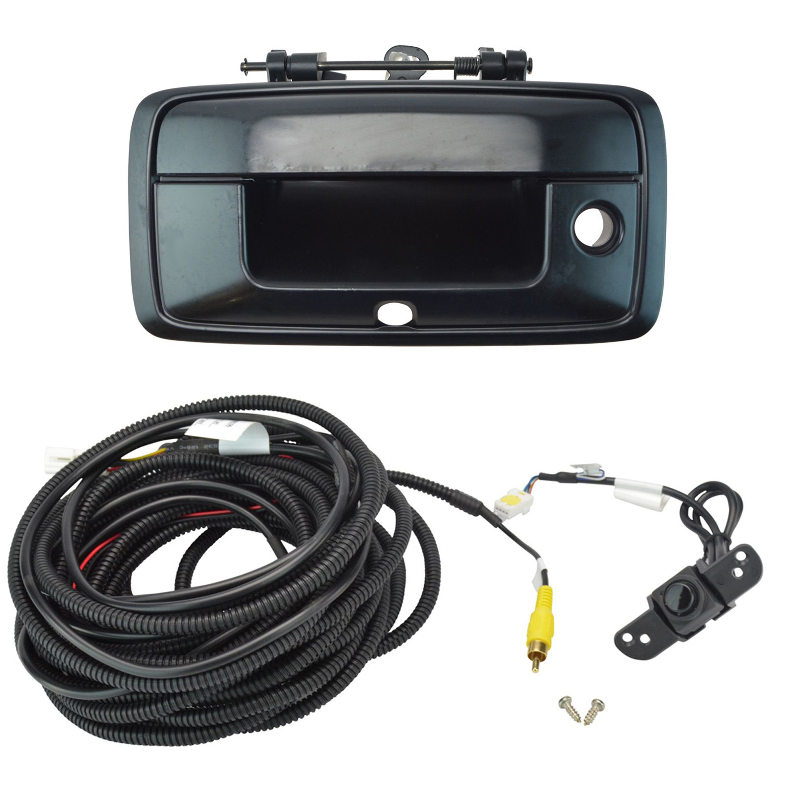 TRQ Rear View Camera Kit Compatible with 2014-2015 Chevrolet Silverado 1500 2015 Silverado 2500 HD 3500 HD GMC Sierra 1500 Sierra 2500 3500