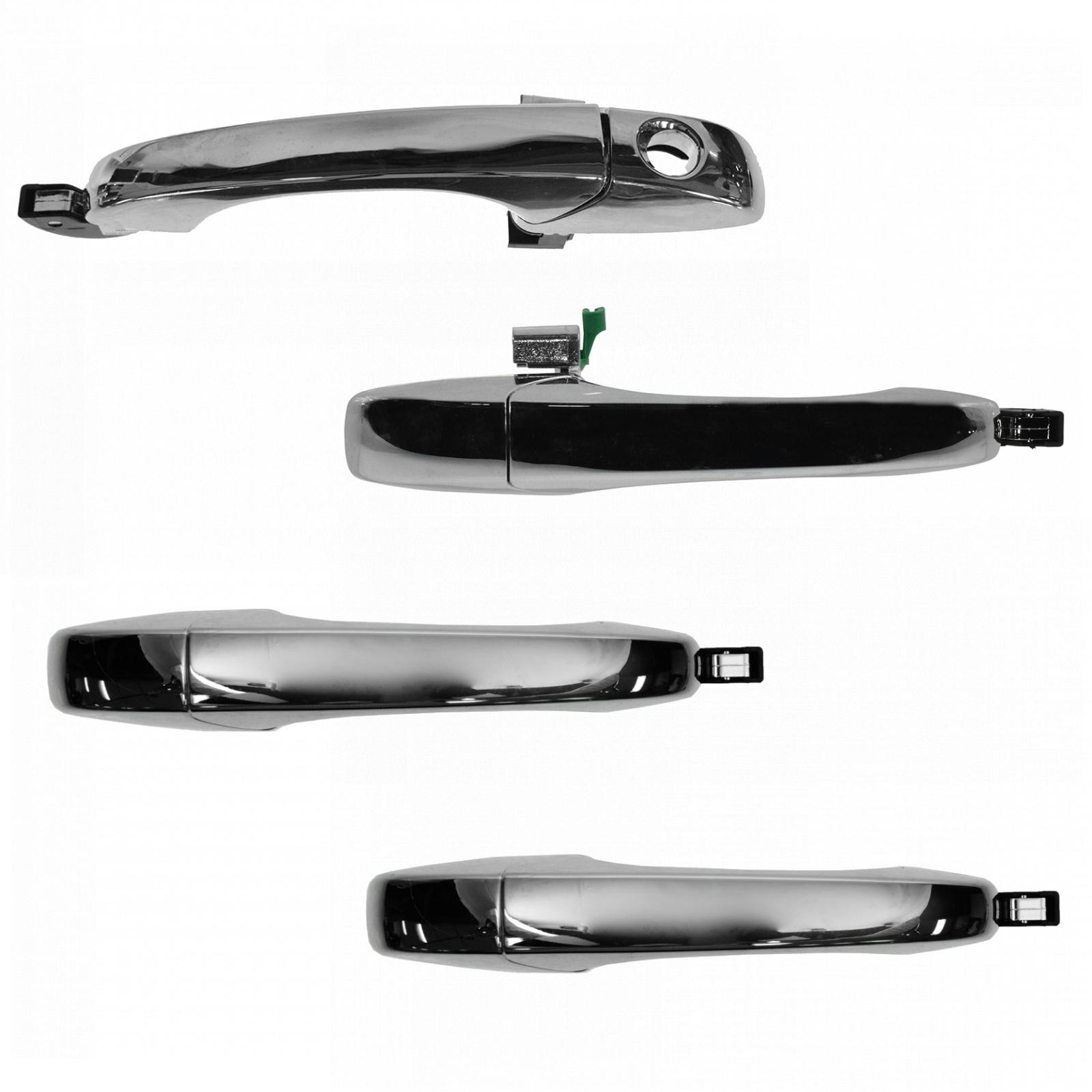 TRQ Front and Rear Exterior Door Handle Set Compatible with 2008-2016 Chrysler Town & Country 2008-2018 Dodge Grand Caravan