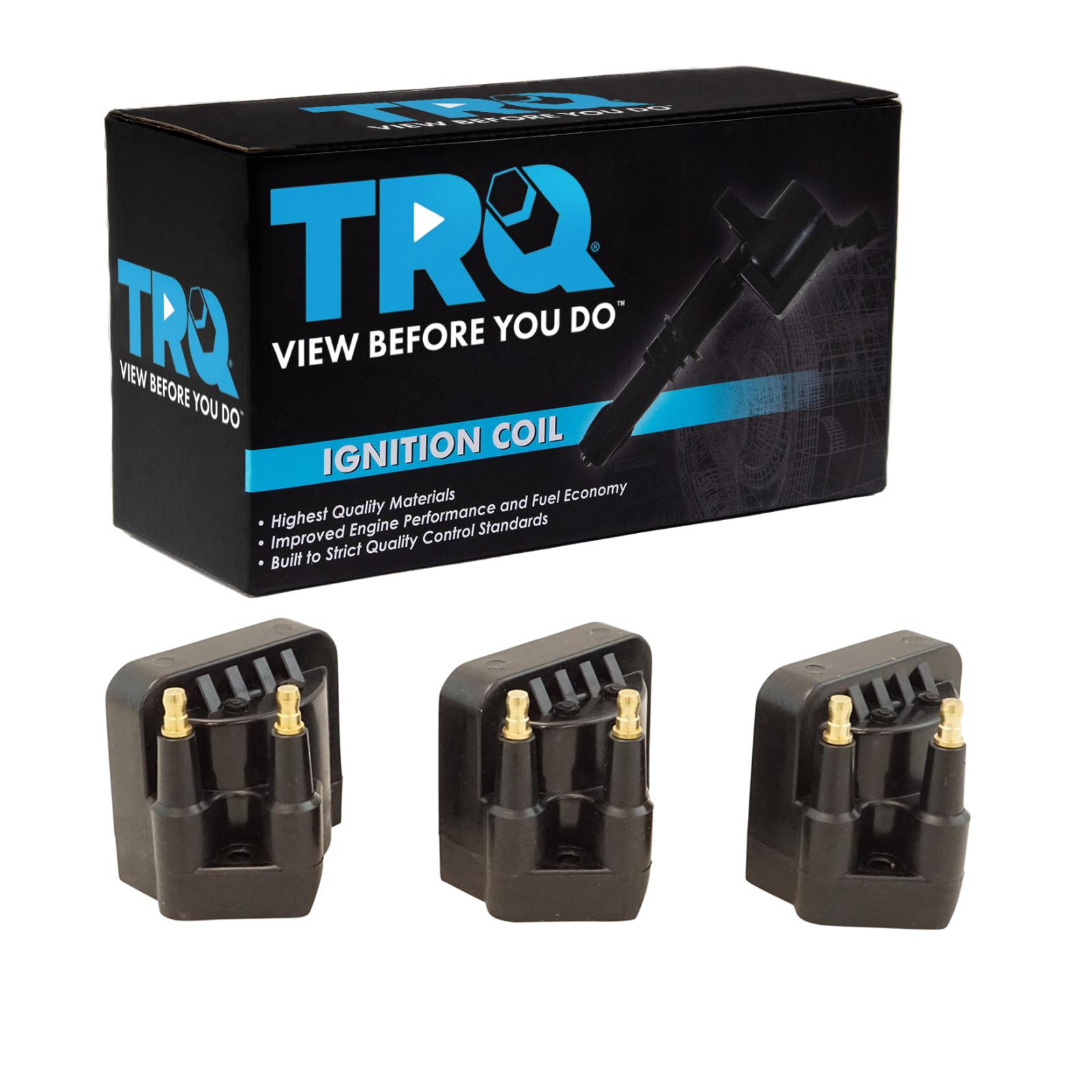 TRQ Ignition Coil Set Compatible with 86-09 Buick 87-88 Cadillac 87-05 Chevrolet 94-95 Honda 92-95 Isuzu 86-04 Oldsmobile 87-08 Pontiac