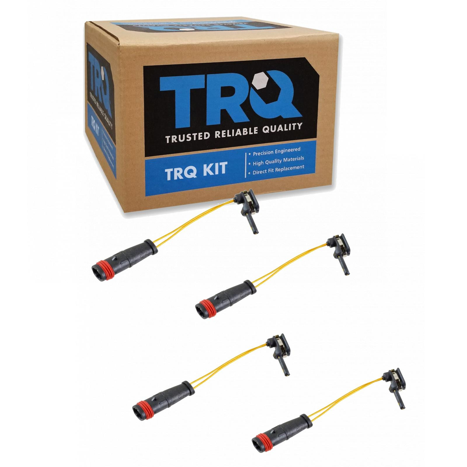 TRQ  Brake Pad Wear Sensor Set, Brake Pad Wear Sensor Kit 4 Piece Front & Rear Compatible with 01-13 Mercedes-Benz