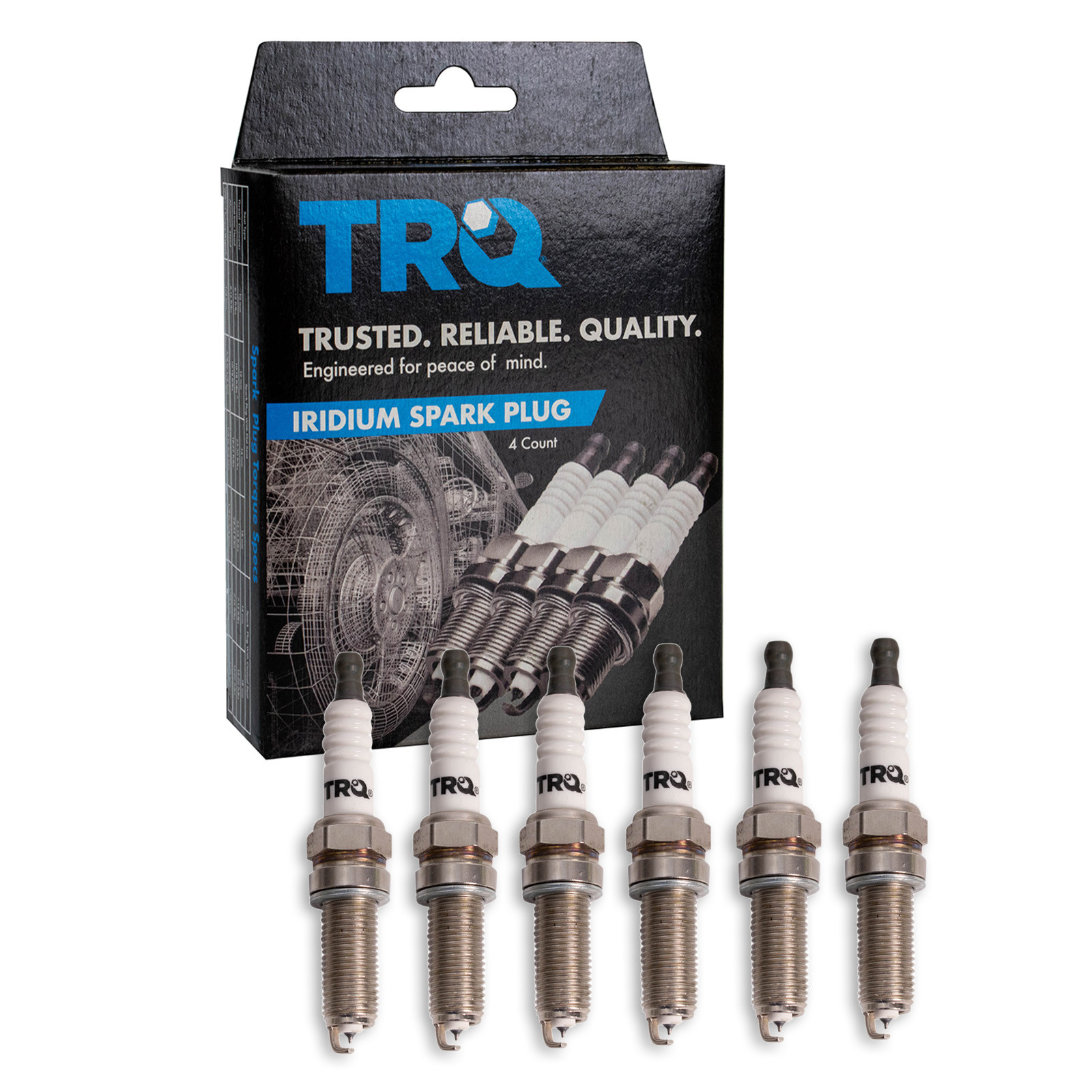 TRQ Spark Plug Set 6 Piece Iridium Compatible with 12-19 Acura 11-19 Chrysler Dodge Honda Jeep Ram 11-14 VW 3.5L 3.6L V6
