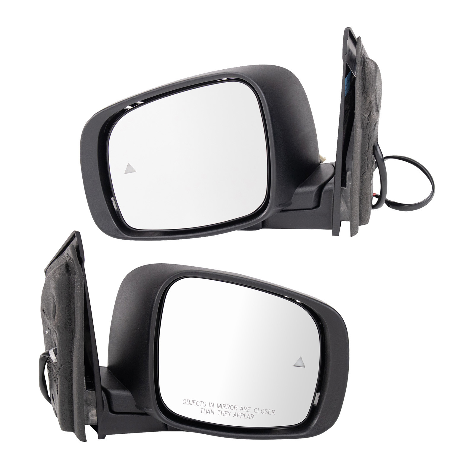 TRQ  Mirror Set Power Driver & Passenger Side CH1320478 CH1321478 Compatible with 2009-2016 Chrysler Town & Country Dodge Grand Caravan