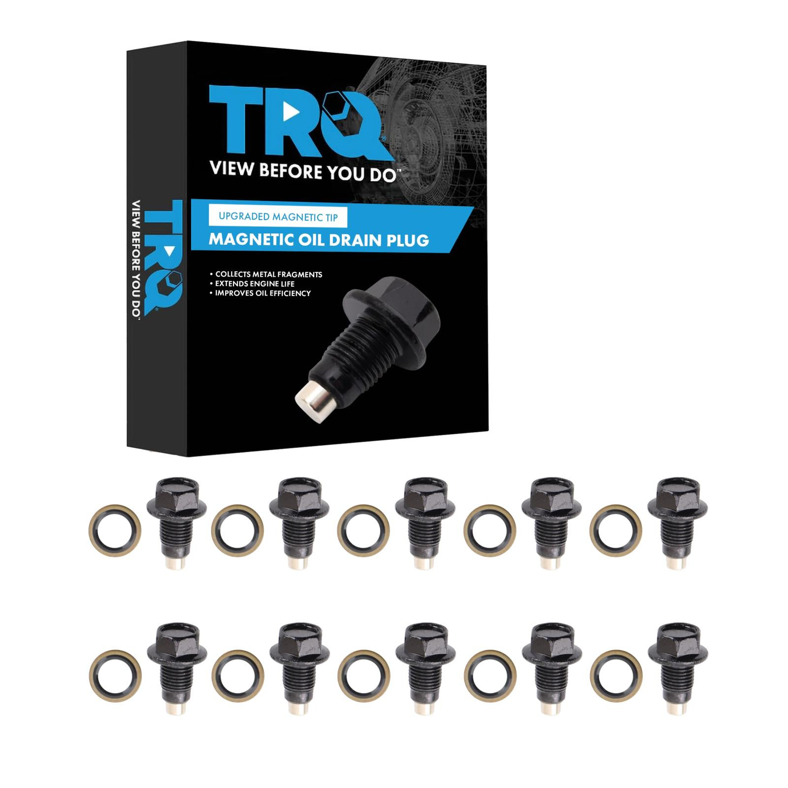 TRQ Engine Oil Drain Plug Compatible with 85-18 Chevrolet 89-97 Geo 90-23 INFINITI Lexus 93-02 Mercury 82-23 Nissan 03-10 Pontiac 04-16 Scion 09-12 Suzuki 85-23 Toyota