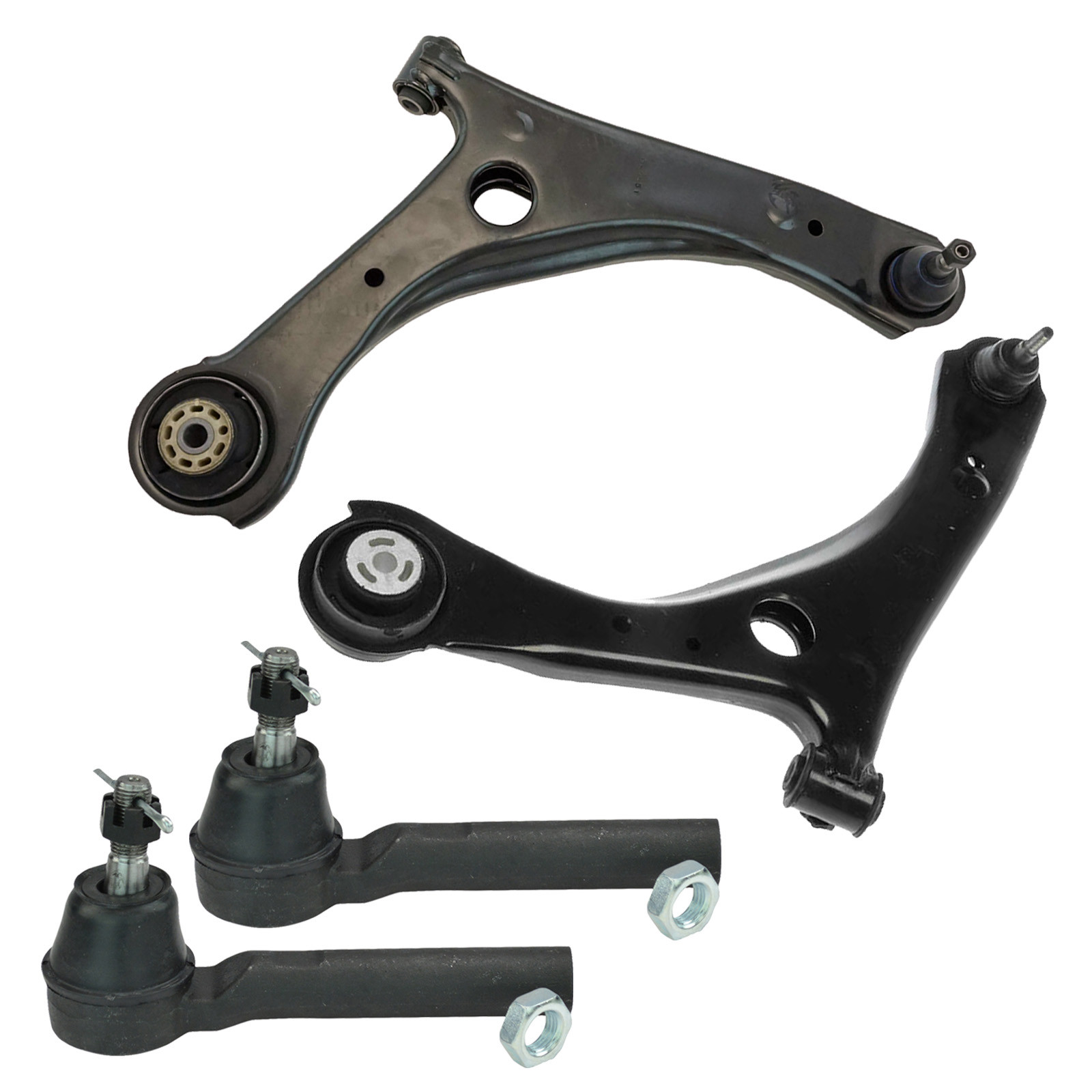 TRQ Front Steering & Suspension Kit Control Arm with Ball Joint Tie Rod Compatible with Chrysler Dodge Ram Volkswagen