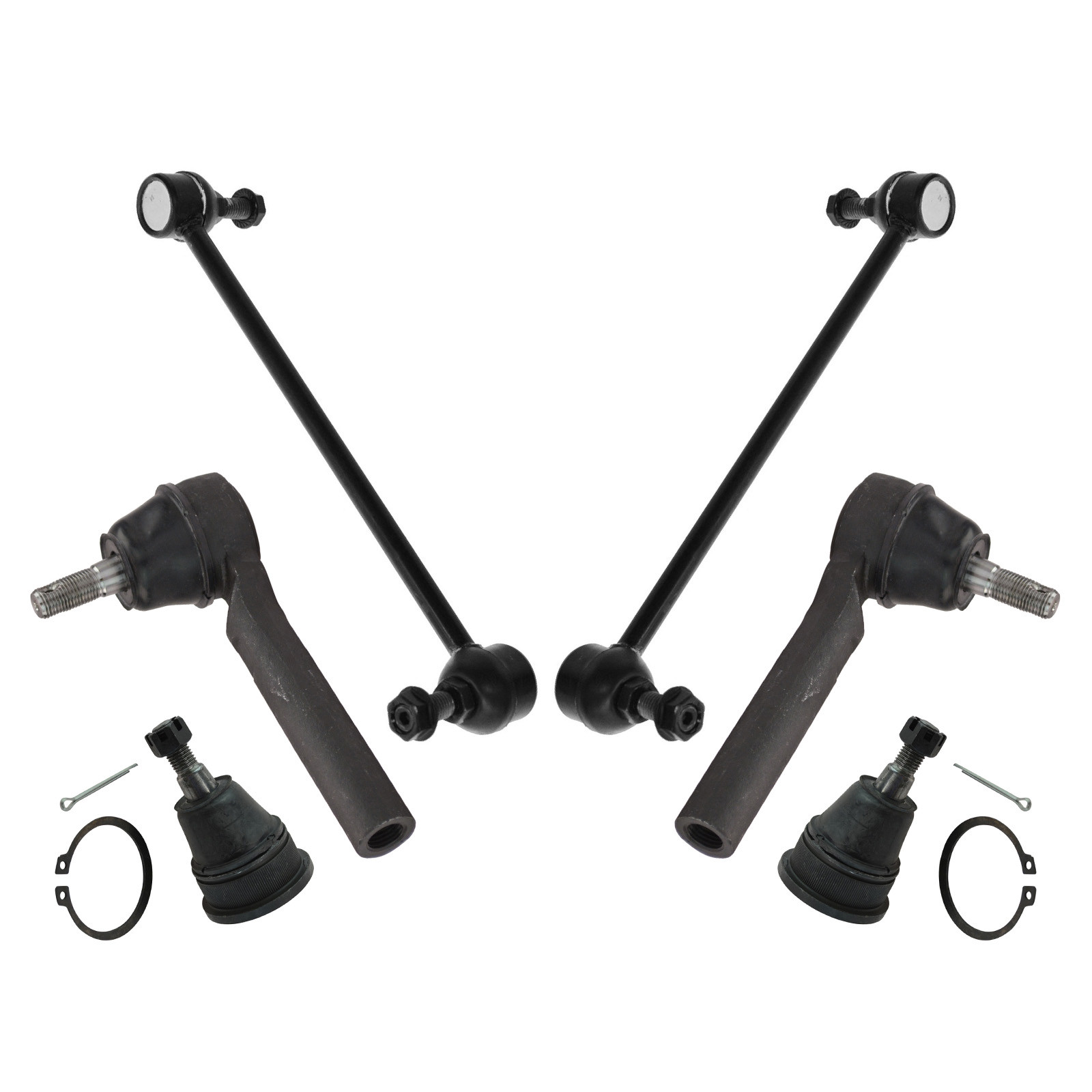 TRQ Front Steering & Suspension Kit Compatible with 2008-2016 Chrysler Town & Country 2008-2018 Dodge Grand Caravan 2012-2015 Ram C/V 2009-2013 Volkswagen Routan