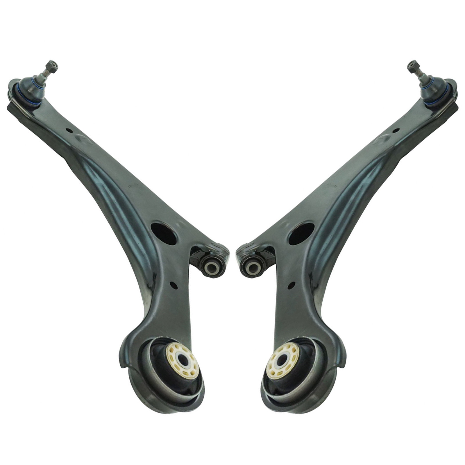 TRQ Front Lower Driver and Passenger Side Control Arm and Ball Joint Set 2 Piece Compatible with 08-16 Chrysler Town and Country 08-20 Dodge Grand Caravan 12-15 Ram C V 09-14 Volkswagen Routan