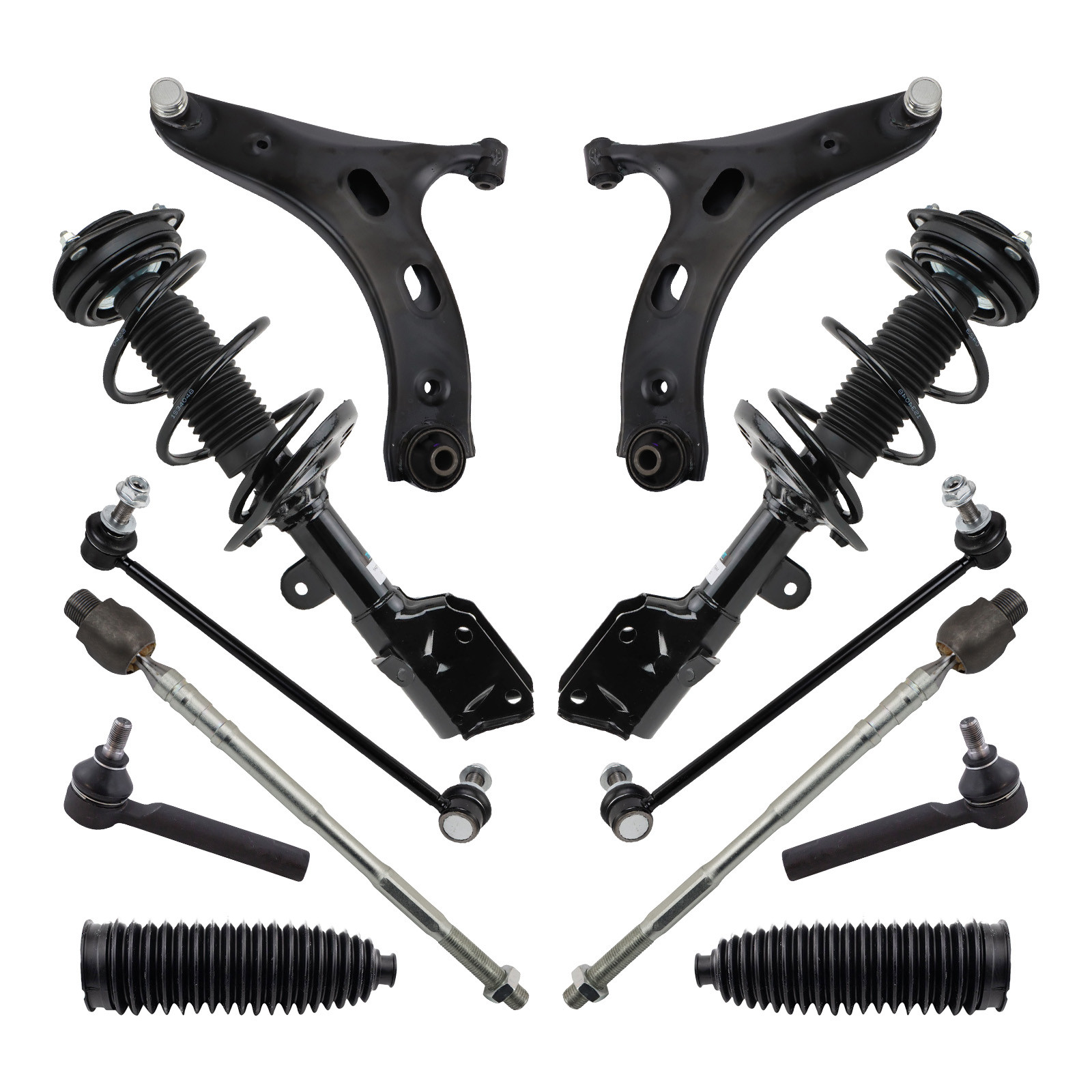 TRQ Front Steering & Suspension Kit Compatible with 2019-2020 Subaru Crosstrek