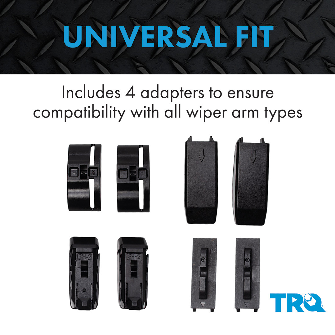 TRQ Premium Windshield Wiper Blades 22 & 22 Inch Silicone Coated & Water Repellent Wipers for Front Windshield Replacement Wiper Blades for Vehicle, Easy-Install Wipers with All-Season Performance