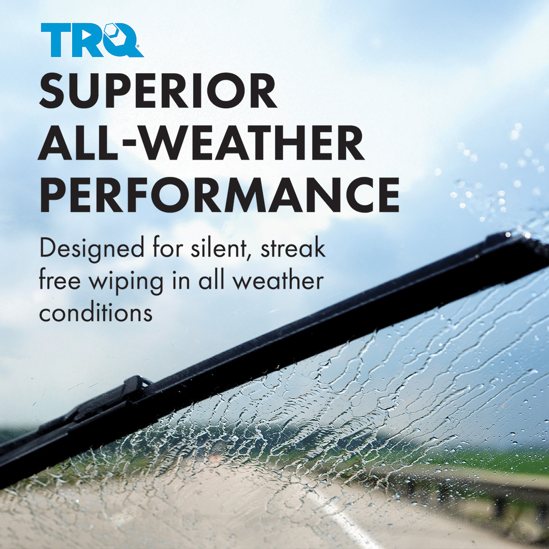 TRQ Premium Windshield Wiper Blades 22 & 22 Inch Silicone Coated & Water Repellent Wipers for Front Windshield Replacement Wiper Blades for Vehicle, Easy-Install Wipers with All-Season Performance