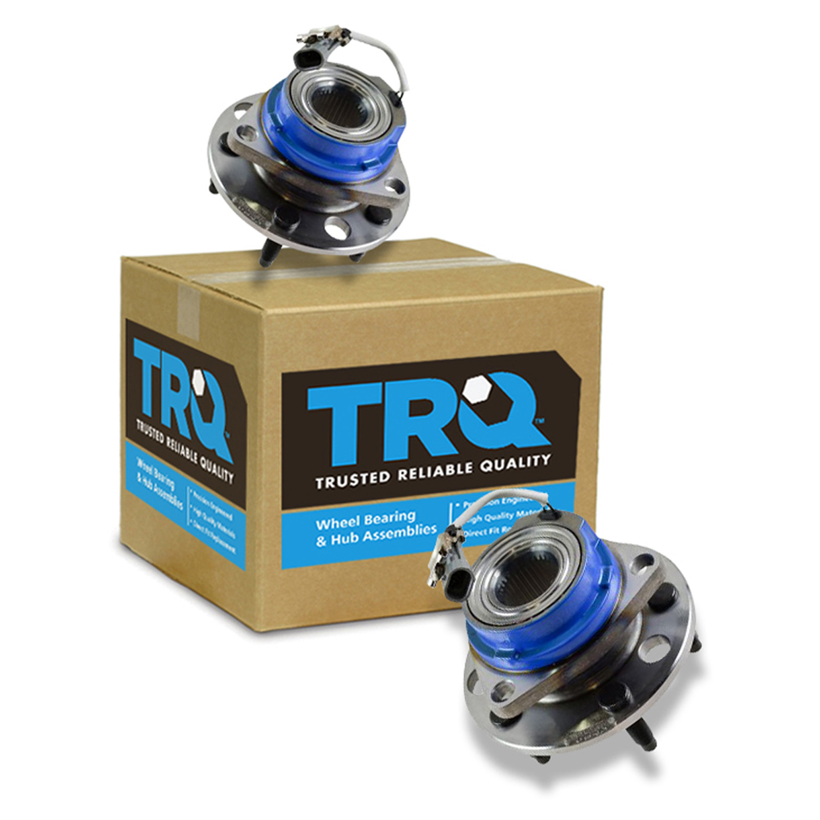 TRQ Front Left and Right Wheel Bearing and Hub Assembly Set 2 Piece Compatible with 1992 Buick LeSabre With ABS 93-99 LeSabre 94-96 Century 92-96 Park Avenue 92-93 Riviera 95-96 Riviera