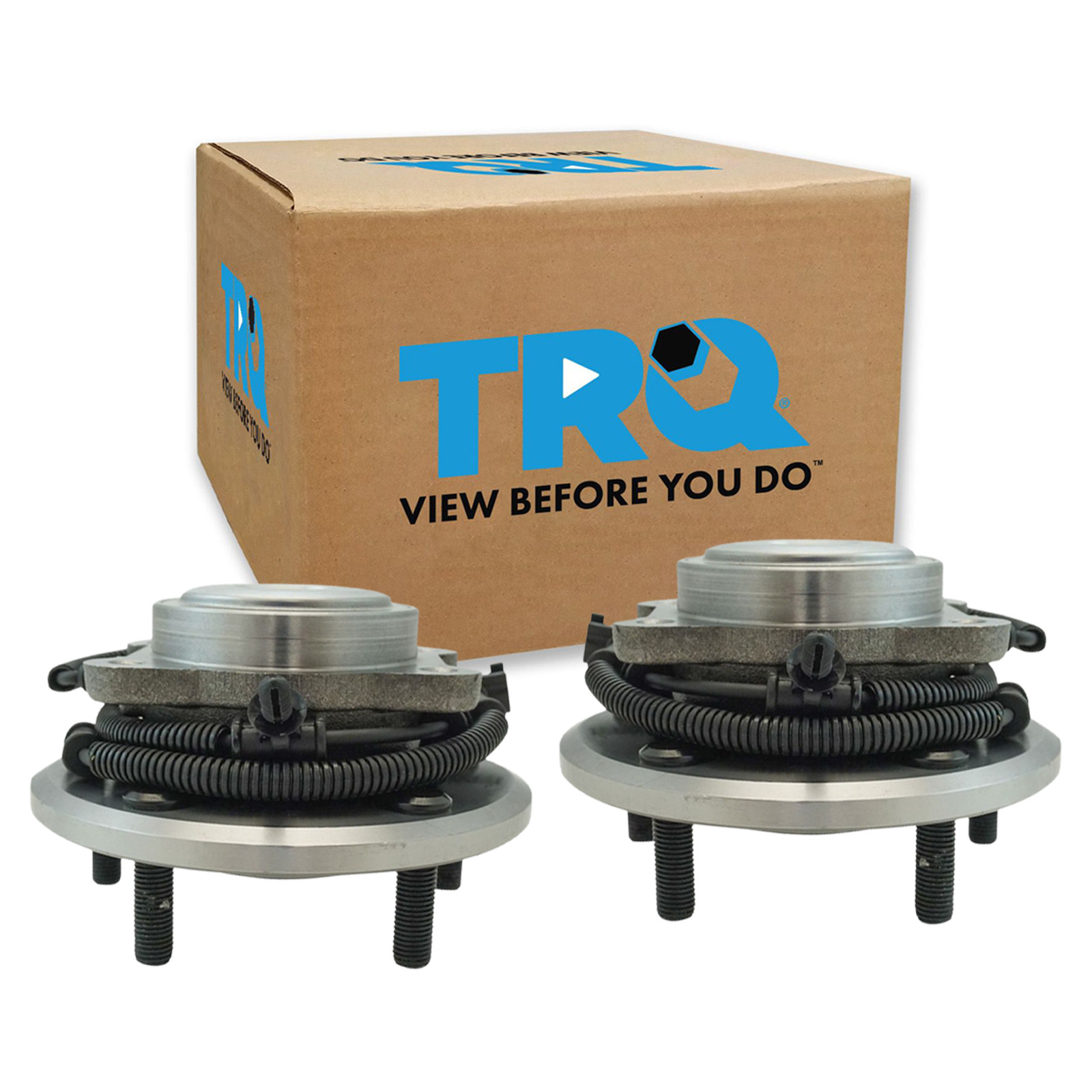 TRQ Rear Driver and Passenger Side Wheel Bearing and Hub Assembly Set 2 Piece Compatible with 12-16 Chrysler Town and Country 12-20 Dodge Grand Caravan 12-15 Ram C V 12-14 Volkswagen Routan