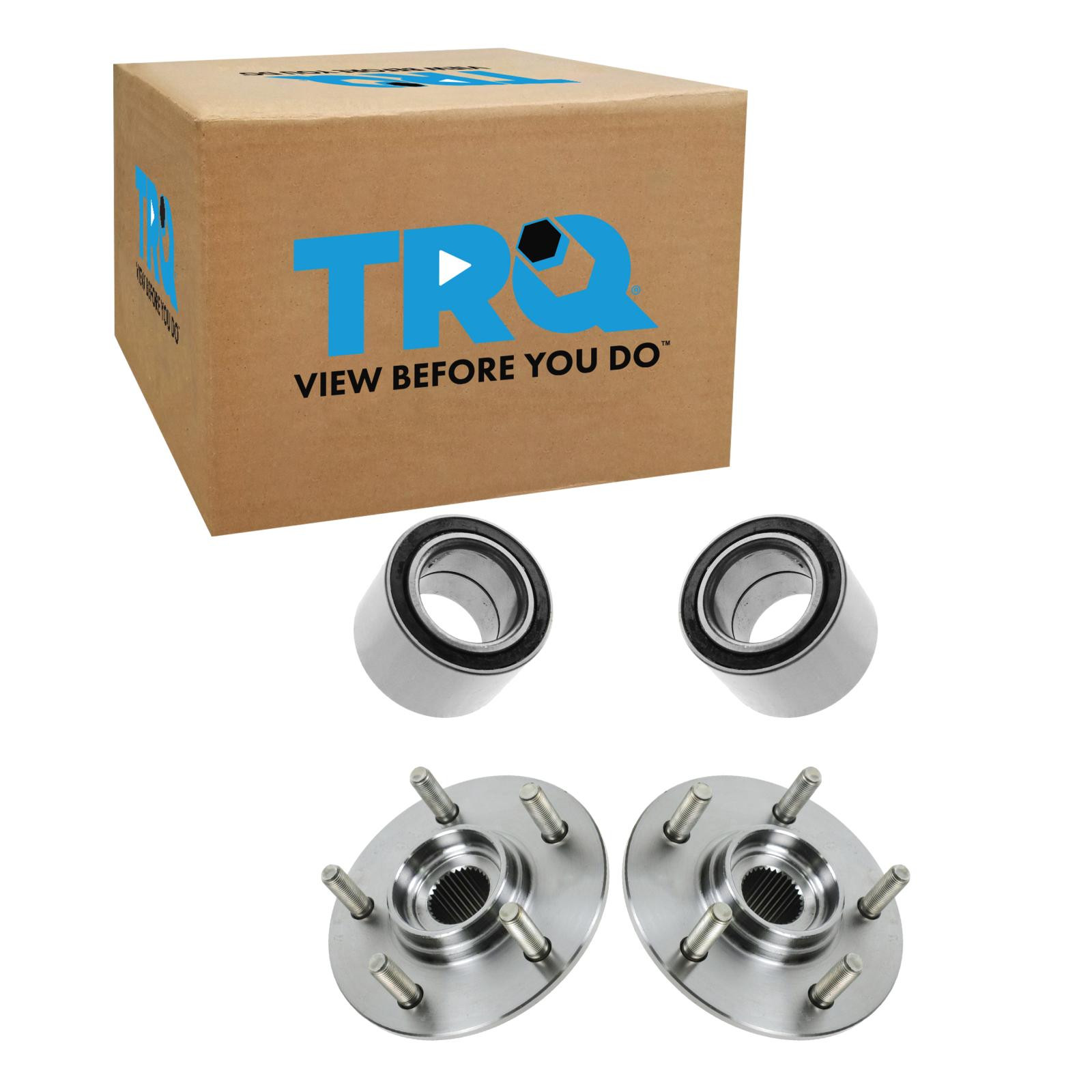 TRQ 2 Piece Front Wheel Bearing & Hub Kit Set Compatible with 1993-2002 Mercury Villager Nissan Quest