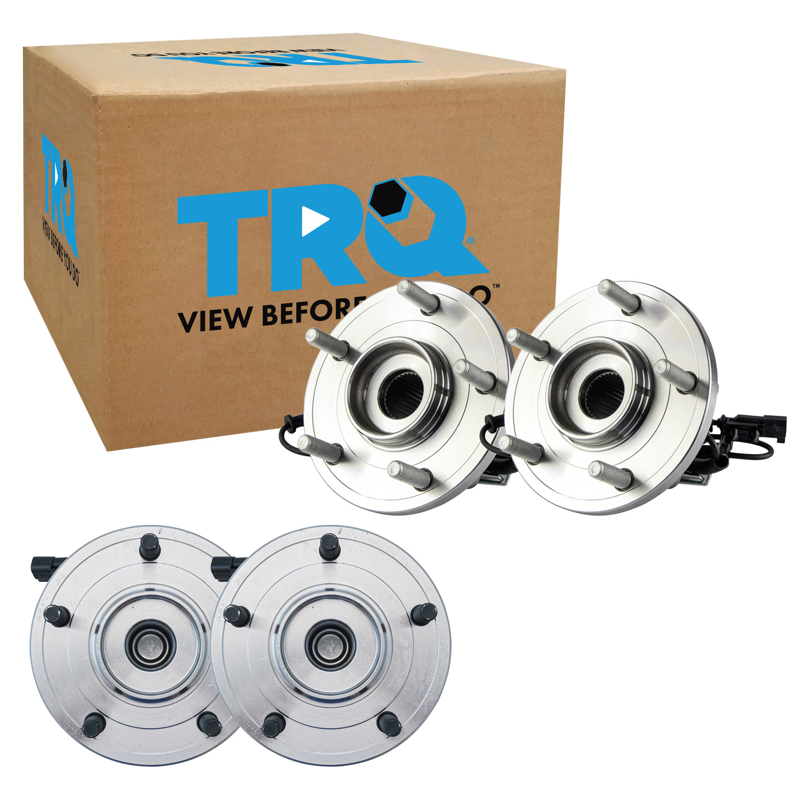 TRQ 2 Piece Wheel Bearing & Hub Assembly Set Compatible with 2012-2016 Chrysler Town & Country 2012-2020 Dodge Grand Caravan 2012-2015 Ram C/V 2013-2014 Volkswagen Routan