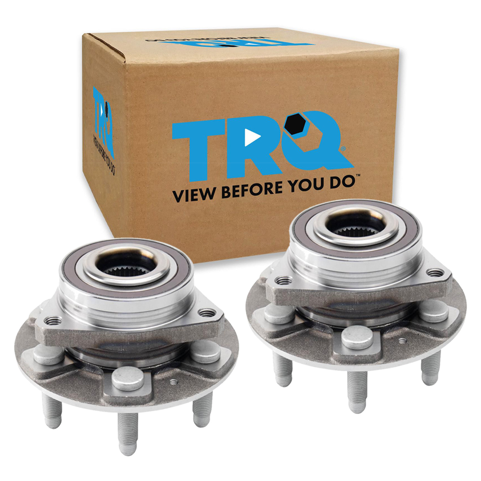TRQ Driver and Passenger Side Wheel Bearing and Hub Assembly Set 2 Piece Compatible with 18-22 Buick Enclave 17-22 Cadillac XT5 20-22 XT6 18-22 Chevrolet Traverse 17-22 GMC Acadia